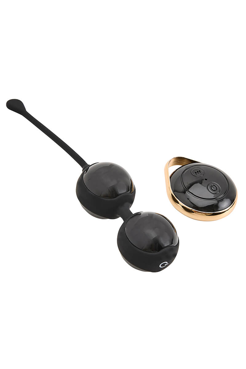 Boules de geisha vibrantes noires modèle les fascinantes de la marque Jacquie et Michel