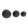 Trois plugs anaux noirs du plus grand au plus petit les ravissants de la marque Jacquie et Michel