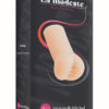 Packaging du masturbateur couleur chair le modeste représentant un anus de la marque de Jacquie et Michel