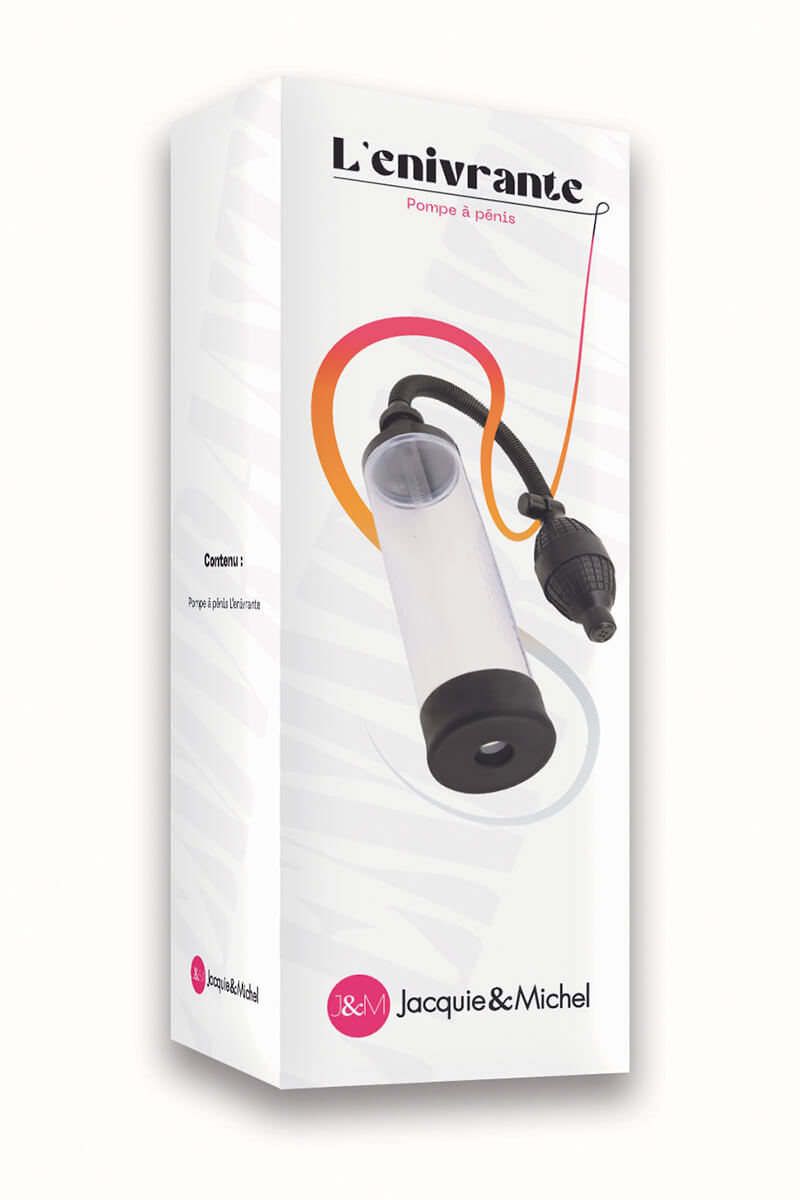 pompeapenis-lenivrante-JM-5 Packaging de la pompe à pénis l'enivrante de la marque Jacquie et Michel