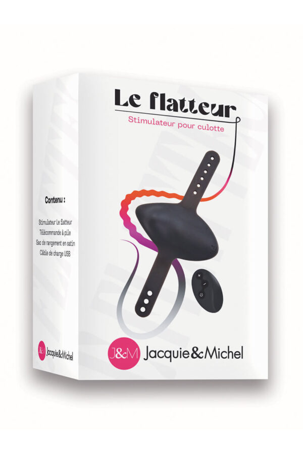 Packaging du stimulateur pour culotte le flatteur de la marque Jacquie et Michel