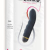 Packaging du vibromasseur courbé noir et doré l'aguicheur de la marque Jacquie et Michel