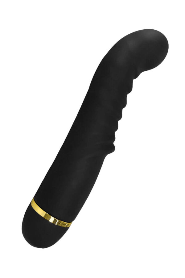 Vibromasseur courbé noir et doré le charmeur de la marque Jacquie et Michel