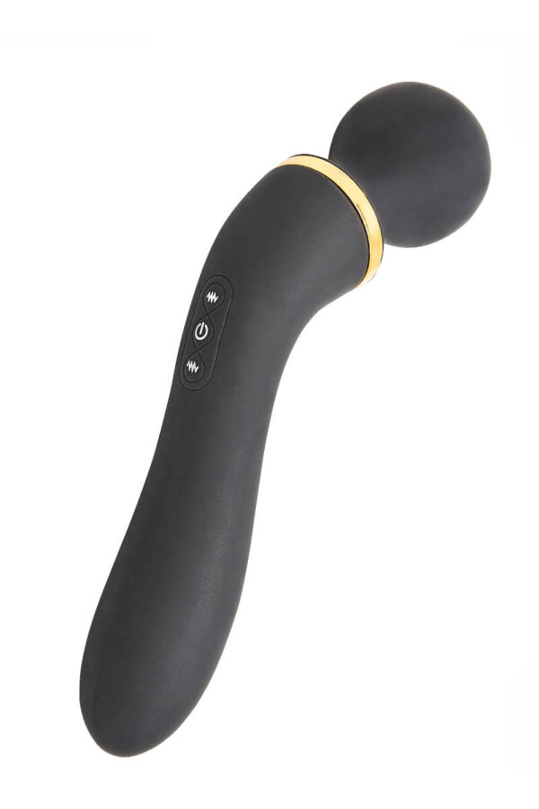 Vibromasseur wand courbé noir et doré l'enchanteur de la marque Jacquie et Michel