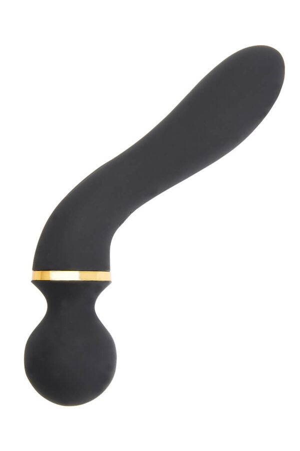 Vibromasseur wand courbé noir et doré l'enchanteur de la marque Jacquie et Michel