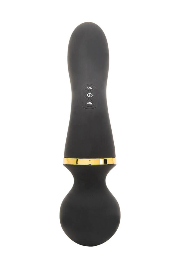 Vibromasseur wand courbé noir et doré l'enchanteur de la marque Jacquie et Michel