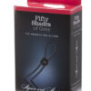 Packaging de l'anneau pénien noir réglable again & again de la collection fifty shades of grey