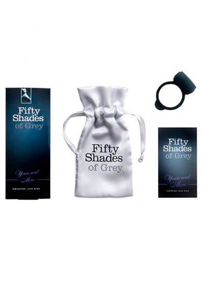 Packaging de l'anneau vibrant pour pénis de la collection fifty shades of grey