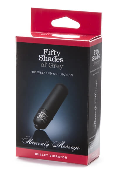 Packaging du mini vibromasseur heavenly massage de la collection fifty shades of grey