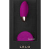 Packaging de l'œuf vibrant lyla 2 couleur pourpre et sa télécommande de la marque Lelo