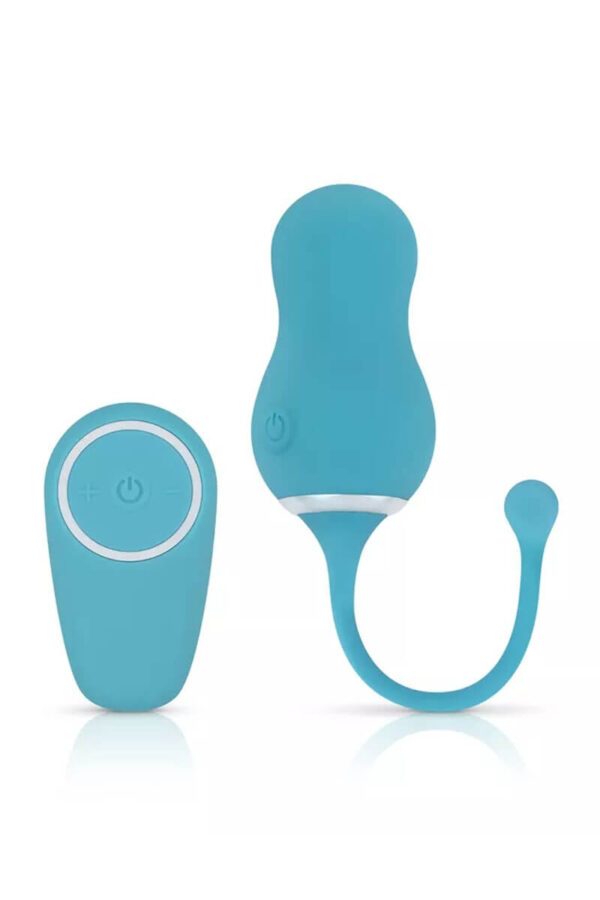 Œuf vibrant télécommandé elena et sa télécommande bleu turquoise de la marque Cala Azul