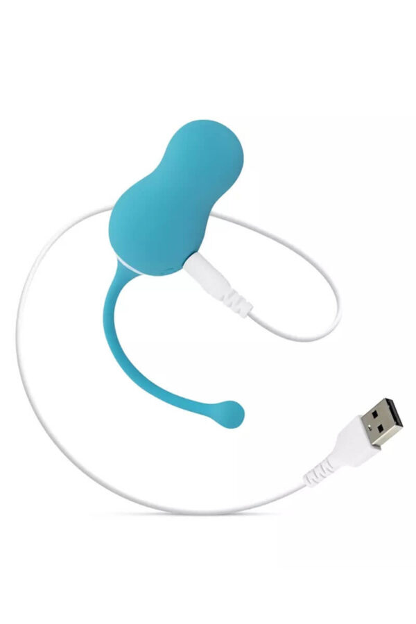 Œuf vibrant télécommandé elena avec son chargeur bleu turquoise de la marque Cala Azul