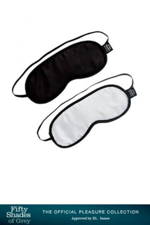Pack de 2 bandeaux pour les yeux gris et noir de la collection fifty shades of grey