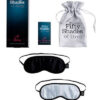 Pack de 2 bandeaux pour les yeux gris et noir de la collection fifty shades of grey