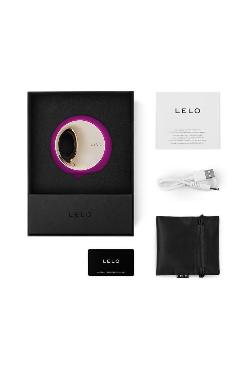 Coffret du simulateur de cunnilingus ora 3 couleur pourpre et doré de la marque Lelo