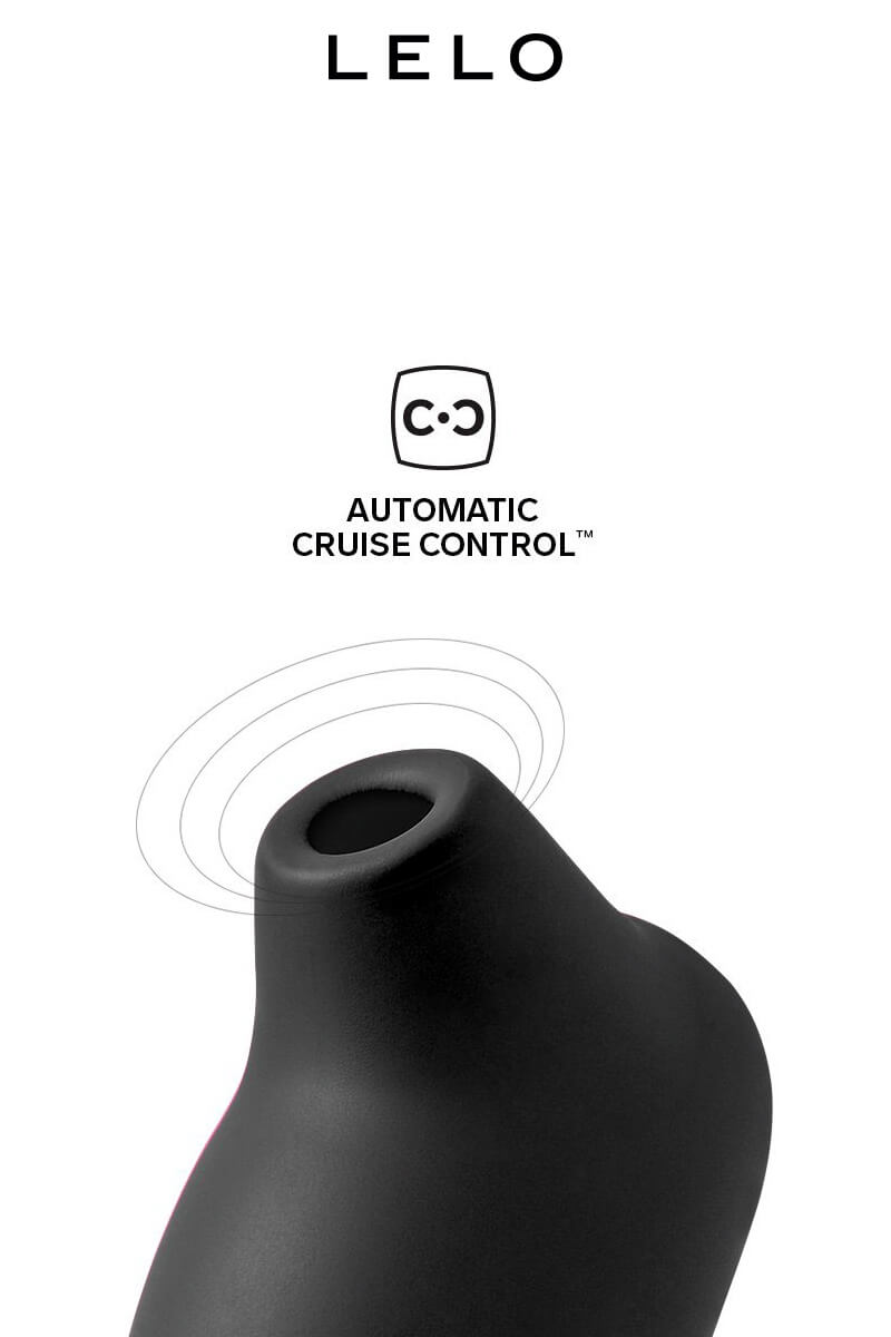 stimulateurclitoridien-sona2-cruise-lelo-noir-3 Stimulateur clitoridien sona 2 cruise noir en train de vibré de la marque Lelo