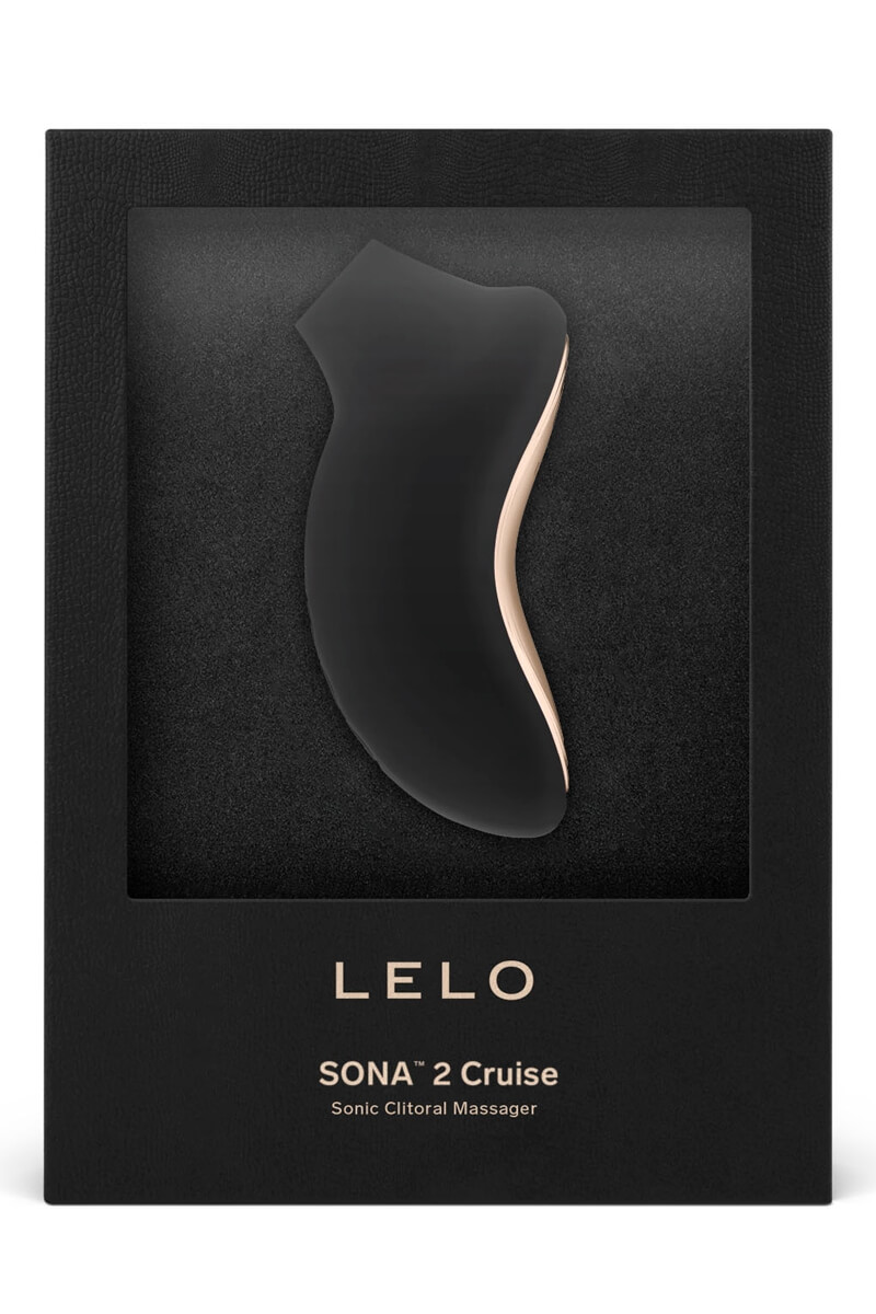 stimulateurclitoridien-sona2-cruise-lelo-noir-5 Packaging du stimulateur clitoridien sona 2 cruise noir de la marque Lelo