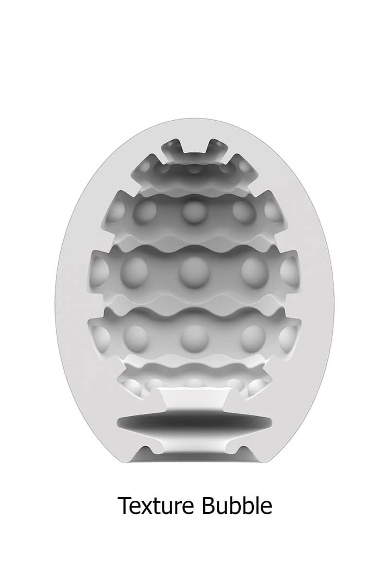 Intérieur du masturbateur en forme d'œuf texture Bubble de la marque Satisfyer