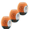 Pack de 3 masturbateurs en forme d'œufs texture Crunchy de la marque Satisfyer