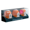 Pack de 3 masturbateurs en forme d'œufs texture Crunchy de la marque Satisfyer