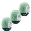 Pack de 3 masturbateurs en forme d'œufs texture Riffle de la marque Satisfyer