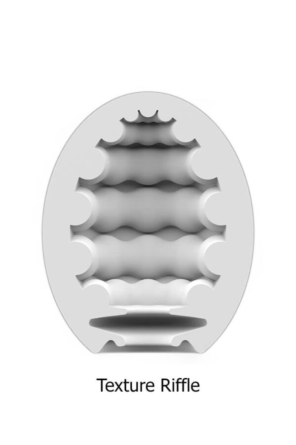Intérieur du masturbateur en forme d'œuf texture Riffle de la marque Satisfyer