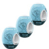 Pack de 3 masturbateurs en forme d'œufs texture Savage de la marque Satisfyer