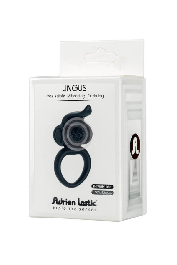 Packaging de l'anneau vibrant lingus de la marque Adrien Lastic