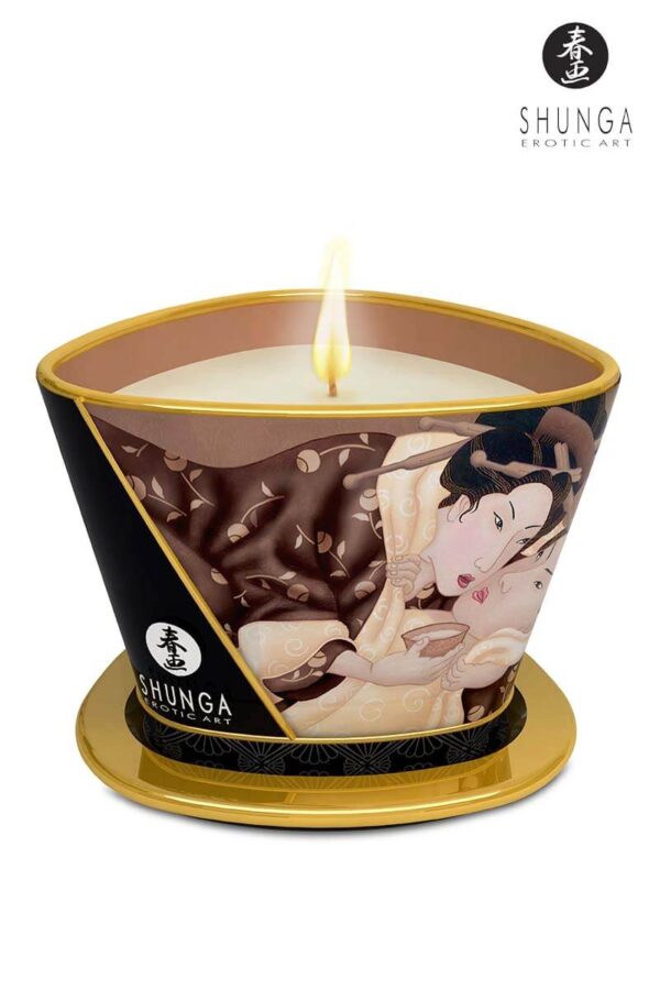 Bougie de massage au chocolat de la marque Shunga