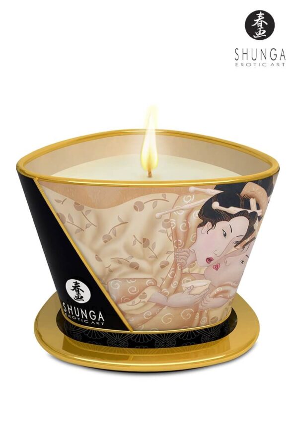 Bougie de massage à la vanille de la marque Shunga