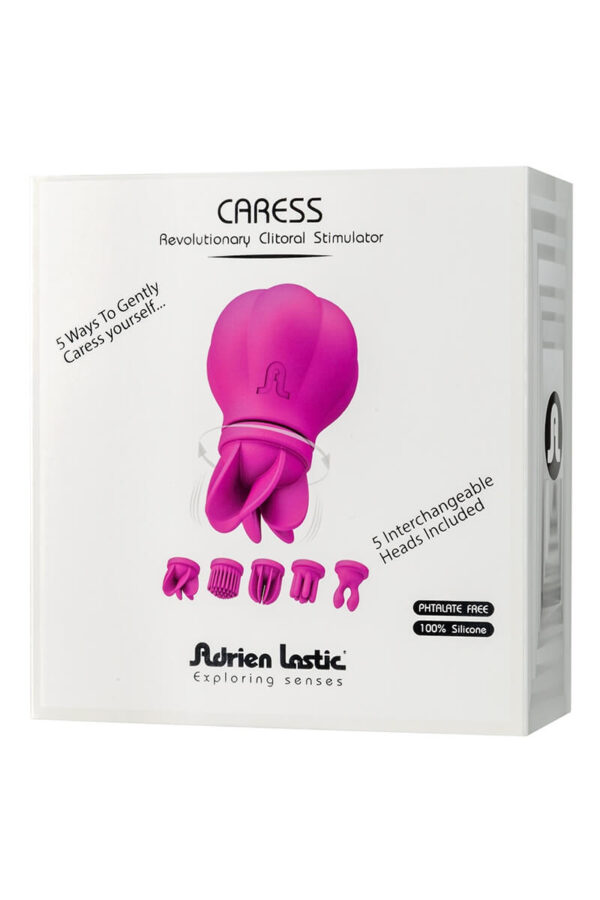 Packaging du stimulateur de clitoris Caress de la marque Adrien Lastic