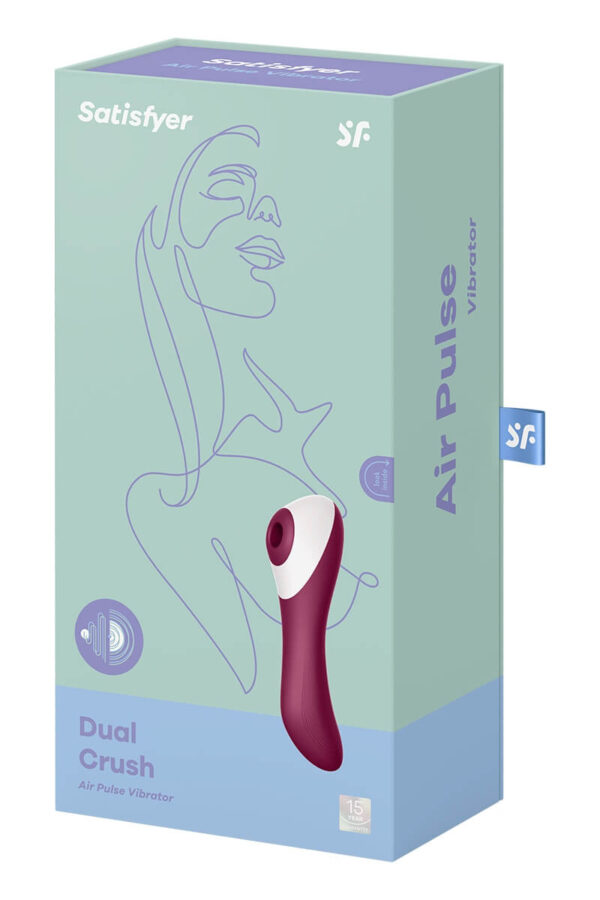 Packaging du double stimulateur Dual Crush de la marque Satisfyer