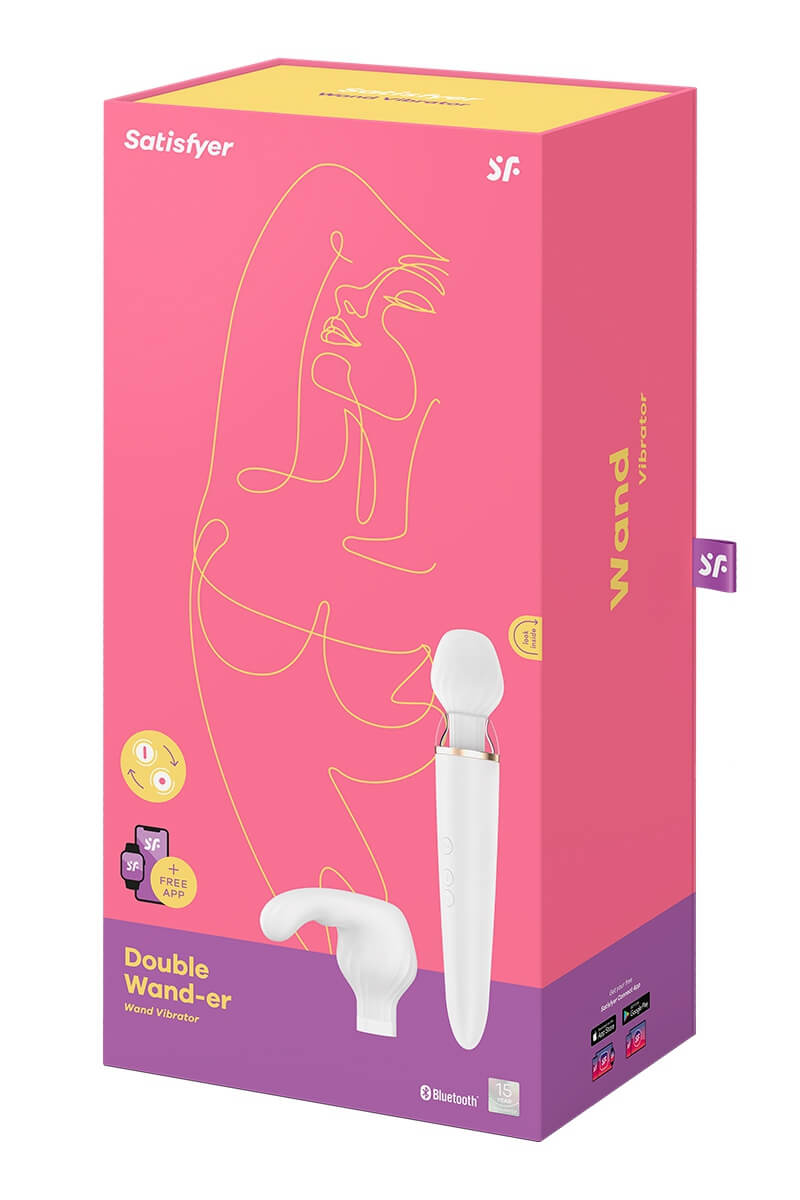 Packaging du double Wand-er connecté de la marque Satisfyer