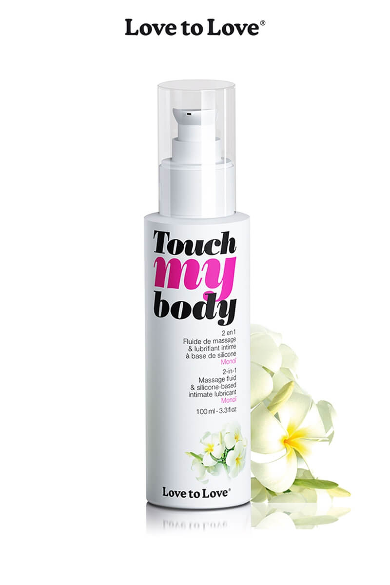 Fluide de massage et lubrifiant au monoï de la marque Love to Love