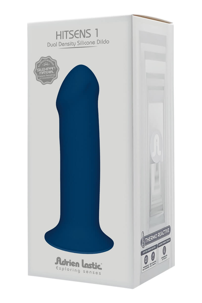 Packaging du gode ventouse double densité hitsens 1 de la marque Adrien Lastic