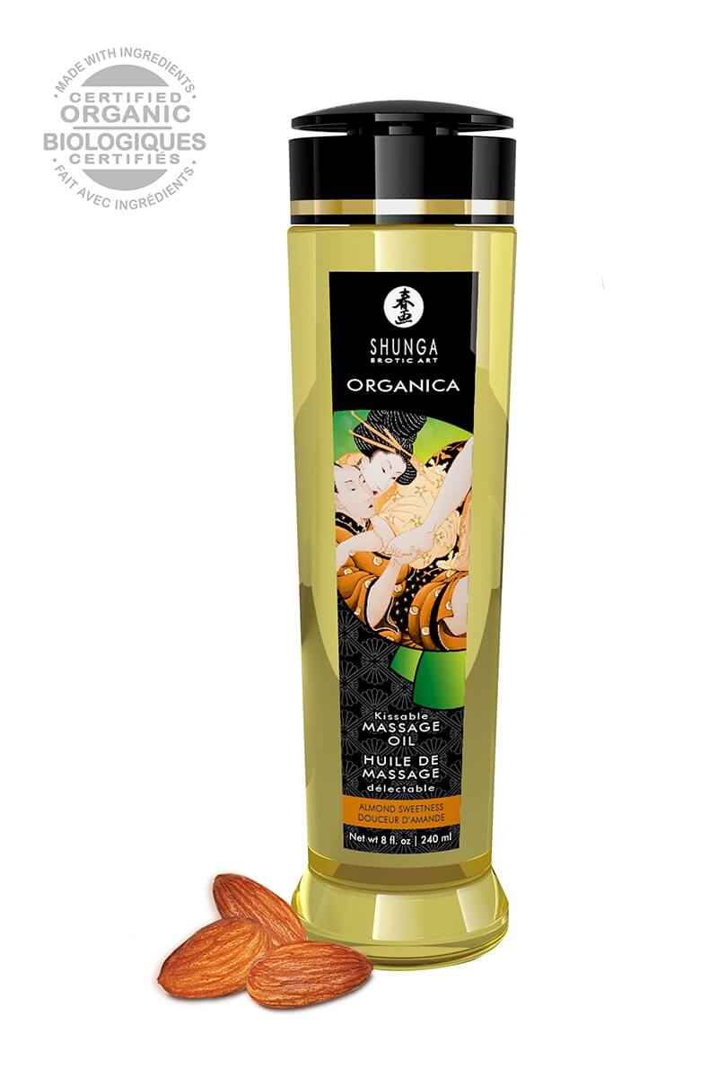 Crème de massage bio douceur d'amande de la marque Shunga
