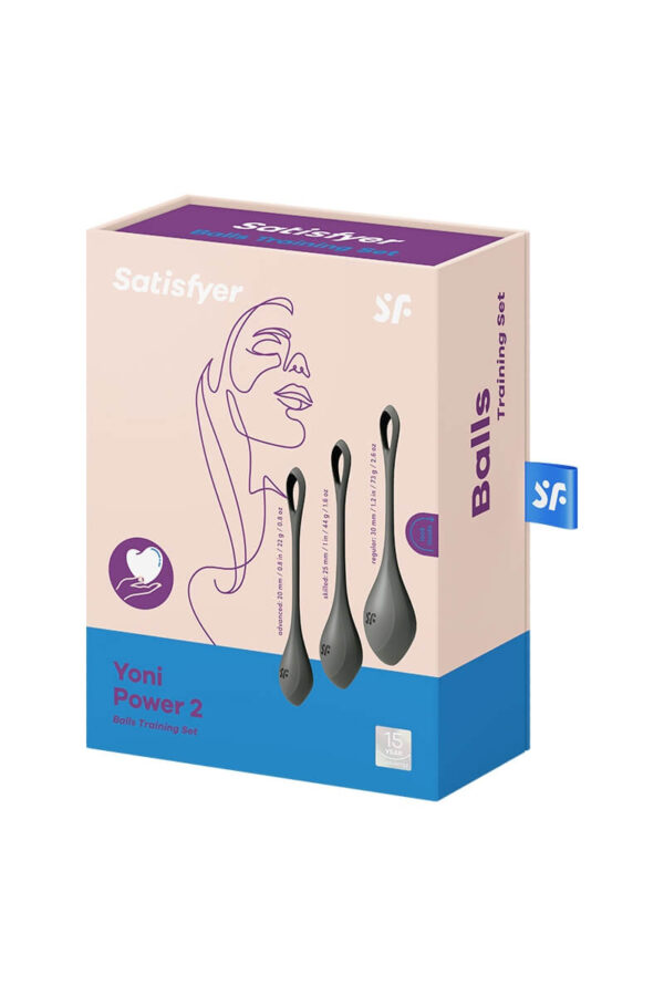 Packaging du kit d'entraînement pelvien Yoni Power 2 de la marque Satisfyer