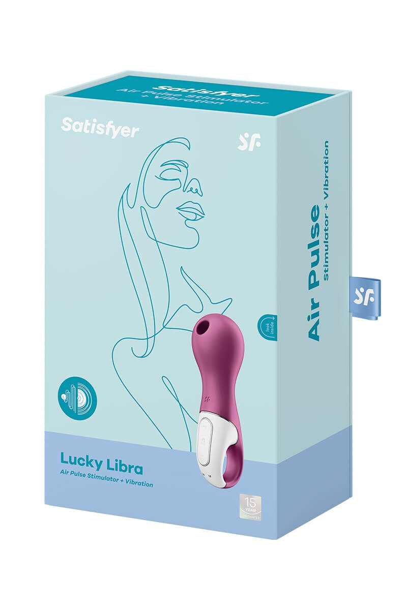 Packaging du stimulateur à air pulsé Lucky Libra de la marque Satisfyer