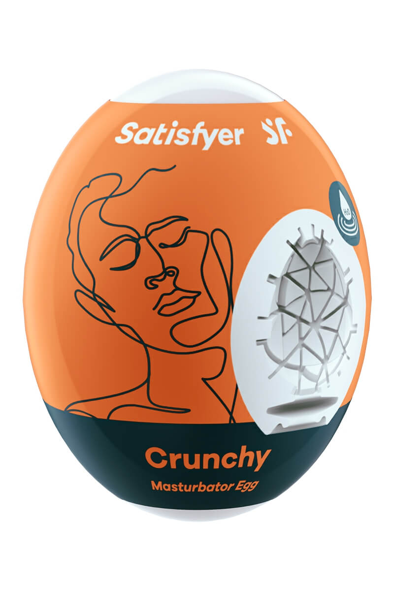 masturbateur-egg-crunchy-satisfyer Masturbateur en forme d'œuf texture Crunchy de la marque Satisfyer