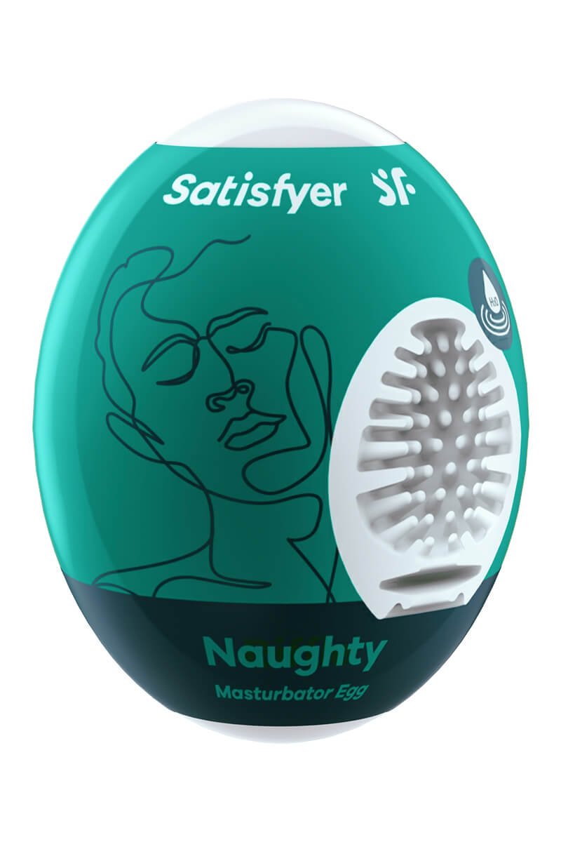 masturbateur-egg-naughty-satisfyer Masturbateur en forme d'œuf texture Naughty de la marque Satisfyer