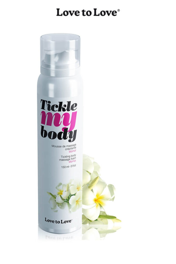 Mousse de massage crépitante au monoï de la marque Love to Love