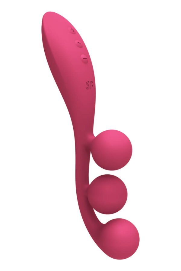 Multi-vibromasseur tri ball 1 rouge de la marque Satisfyer