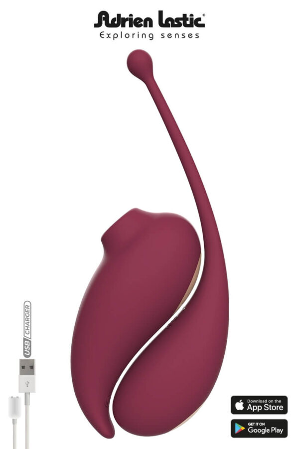 Œuf vibrant et stimulateur clitoridien connecté de la marque Adrien Lastic