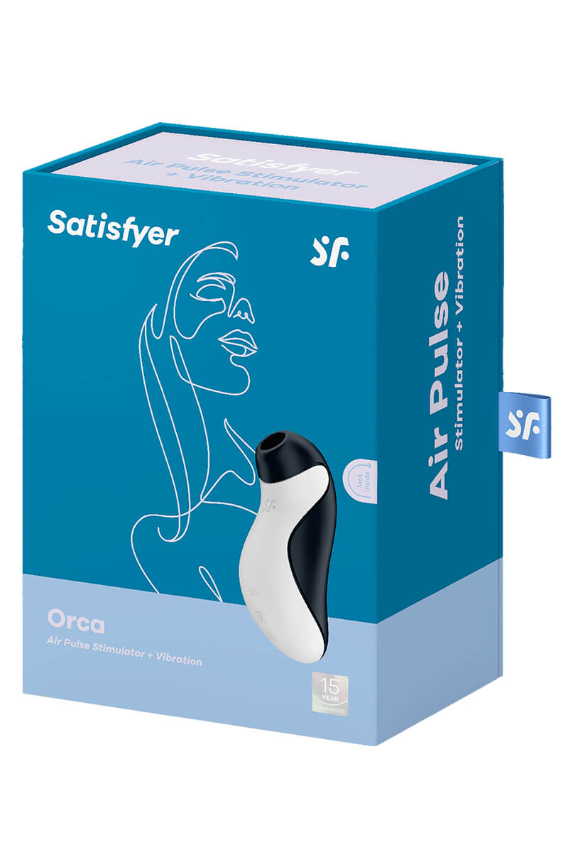 orca-stimulateur-air-pulse-satisfyer-5 Packaging du stimulateur clitoridien à air pulsé Orca de la marque Satisfyer