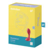 Packaging du plug vibrant Backdoor Lover rouge de la marque Satisfyer