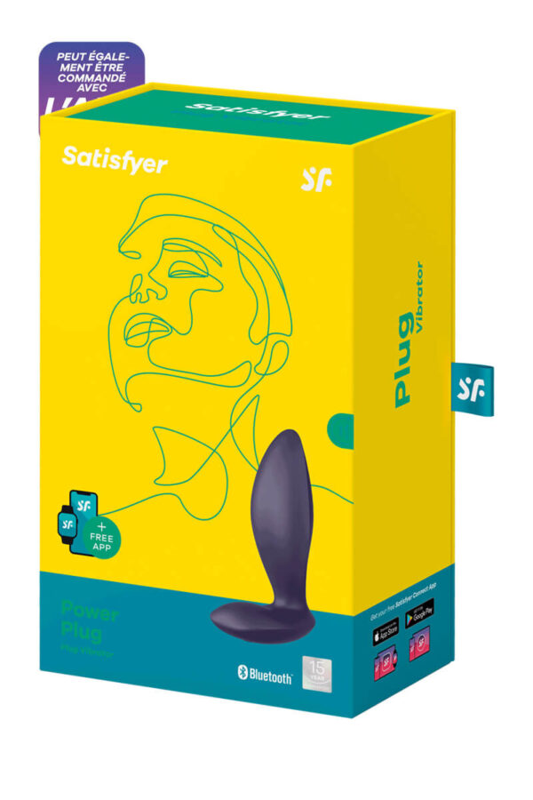Packaging du plug anal connecté Power de la marque Satisfyer
