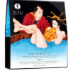 Sel de bain lovebath bleu de la marque Shunga