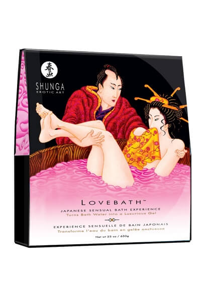 Sel de bain lovebath rose de la marque Shunga