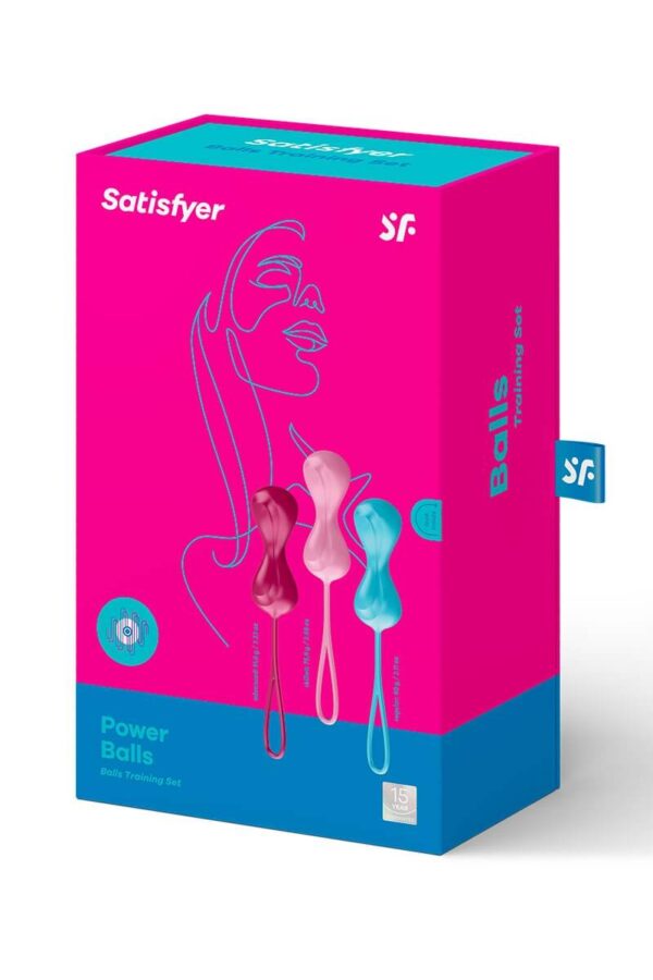 Packaging du set de 3 boules de geisha Power Balls de la marque Satisfyer