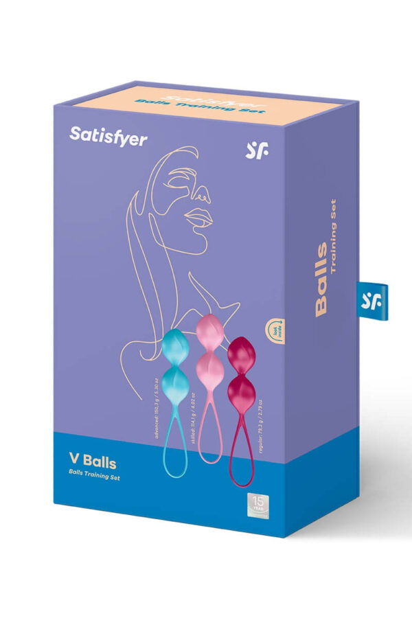 Packaging du set de 3 boules de geisha V Balls de la marque Satisfyer
